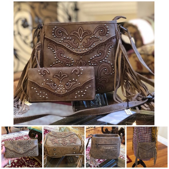 Montana West Handbags - NWT, Western Montana west fringes crossbody&wallet